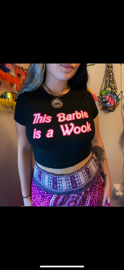 Medium Wook Barbie crop top RTS