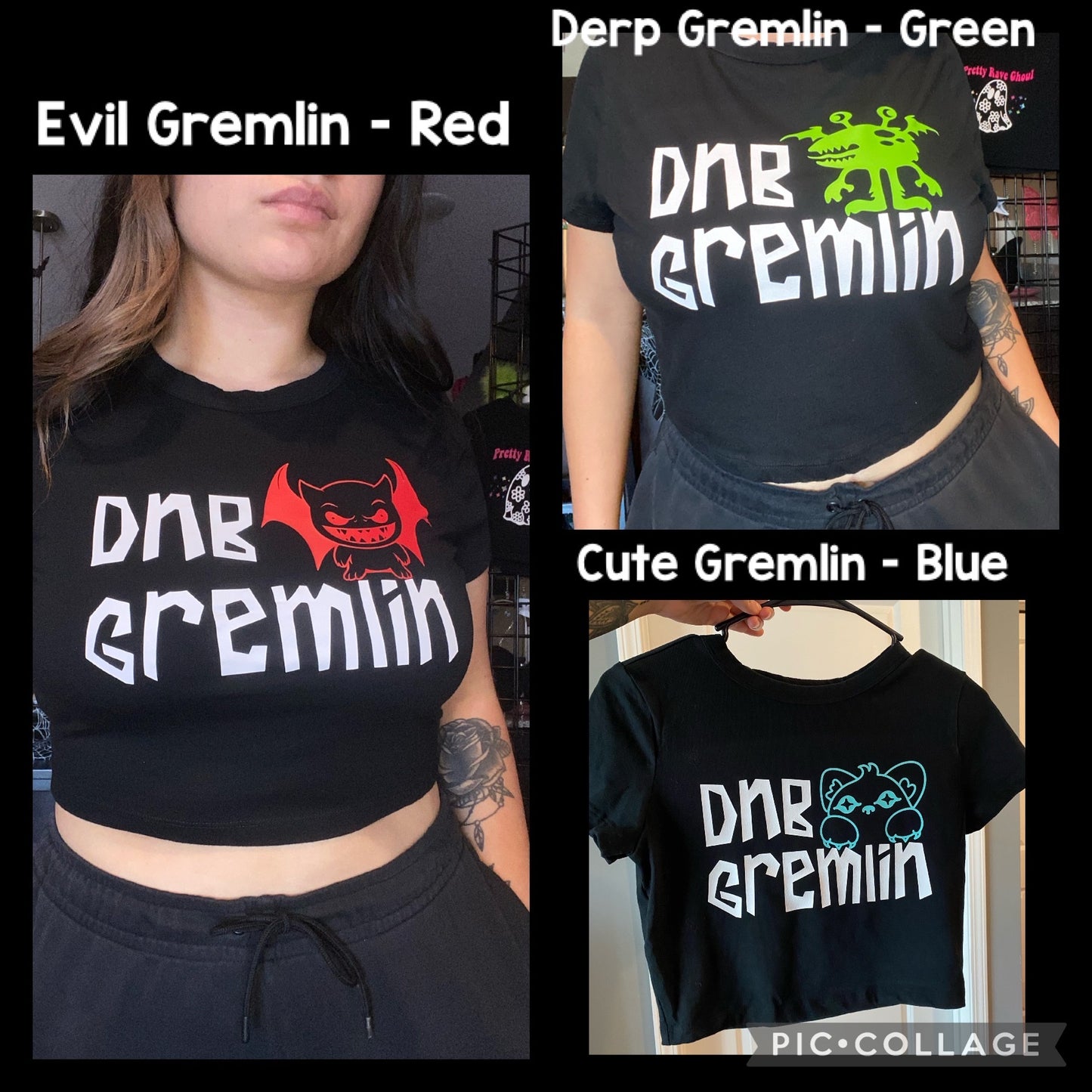 DnB Gremlin crop top MTO