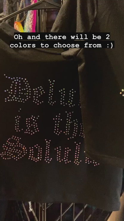 Delulu = Solulu Rhinestone Crop Top MTO